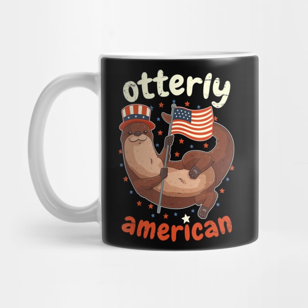 Patriotic Otterly American Flag 4th of July Otter Uncle Sam by crowominousnigerian 